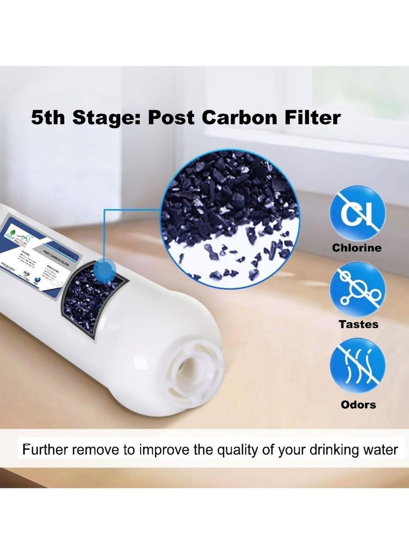 جولد ماكس طقم فلاتر استبدال لنظام التناضح العكسي مكون من 6 مراحل - Image 4